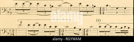 . Bollettino. Etnologia. densmore] Teton Sioux musica 107 No. 6. Canzone dei Braves' danza (catalogo n. 498) cantata da Uccello Rosso Voice j =80 Drum J = 80 vedere drum-ritmo al di sotto di 0) ^- m^ S: montare ^^t^ g f: ip :|^ ^ip: ip :*f^^. ^fi. :P=?=P= p p p r :d=: =^^ ^^=U ^e S. Si prega di notare che queste immagini vengono estratte dalla pagina sottoposta a scansione di immagini che possono essere state migliorate digitalmente per la leggibilità - Colorazione e aspetto di queste illustrazioni potrebbero non perfettamente assomigliano al lavoro originale. Smithsonian Institution. Ufficio di presidenza di Etnologia americana. Washington : G. P. O. Foto Stock