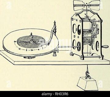 . Bollettino. La scienza. L o jv n o jv figura 26.-Bain del telegrafo elettrochimico come usato con carta perforata nastro. Da L. Turnbull, il telegrafo elettromagnetica, Philadelphia, 1853, p. 38. Figura 25.-Wheatstone ABC del telegrafo, uno strumento realizzato nel 1876 e basata su brevetto di i860. Da E. Feyerabend, Der Telegraph von Gauss und Weber, Berlino, 1933, P- 79- che di messa a registro di lavoro non solo nel labora- tory ma su una distanza. Quando Morse ha mostrato il suo strumento per la sua collega, Leonard Gale, docente di chimica presso la New York University nel gennaio 1836, esso non avrebbe potuto funzionare throu Foto Stock