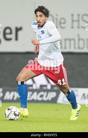 Amburgo, Deutschland. 30 gen, 2019. 2. Bundesliga, 19. Giornata, Hamburg Amburgo (HH) - SV Sandhausen (SH) 2-1, su 30.01. 2019 ad Amburgo/Germania. € | Utilizzo di credito in tutto il mondo: dpa/Alamy Live News Foto Stock