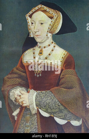 Hans Holbein. Jane Seymour, regina d'Inghilterra.1536. Foto Stock