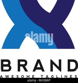 Alfabeto iniziale lettera xy combinazione di logo in colori blu adatto per business e corporate identity Illustrazione Vettoriale