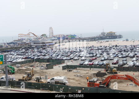 Santa Monica spiagge pulite progetto Foto Stock