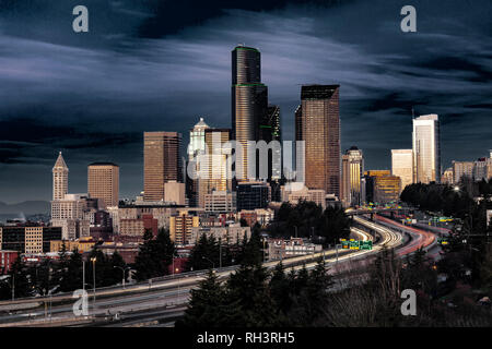 WA17071-00...WASHINGTON - Seattle dal Beacon Hill. Foto Stock