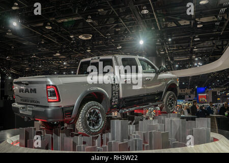 DETROIT, MI/STATI UNITI D'America - 14 gennaio 2019: un 2019 Dodge Ram 2500 per impieghi pesanti Hemi Power Wagon carrello al North American International Auto Show (NAIAS). Foto Stock