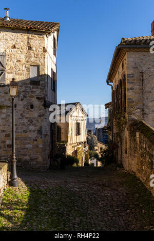 Vista della piccola città di Cordes-sur-Ciel, Foto Stock