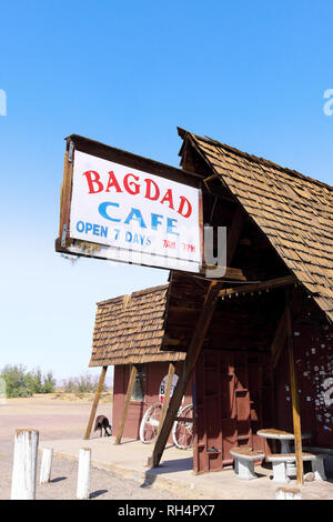 Stati Uniti, California: baghdad cafe lungo il percorso 66 in Newberry molle, Deserto Mojave Foto Stock