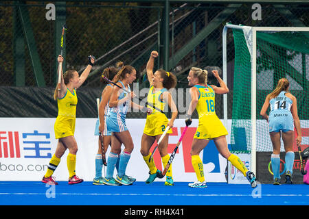 17 novembre 2018 Changzhou, Cina Fieldhockeygame donne Australia v Argentina Champions Trophy 2018 obiettivo per l'Australia Foto Stock