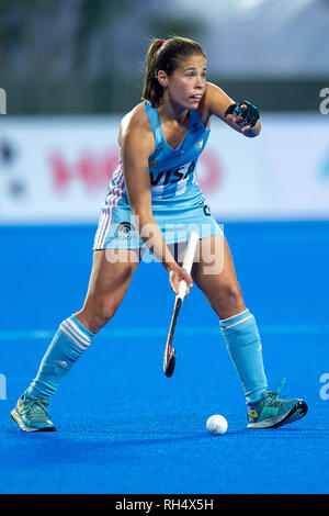 17 novembre 2018 Changzhou, Cina Fieldhockeygame donne Australia v Argentina Champions Trophy 2018 Lucina von der Heyde di Argentina Foto Stock