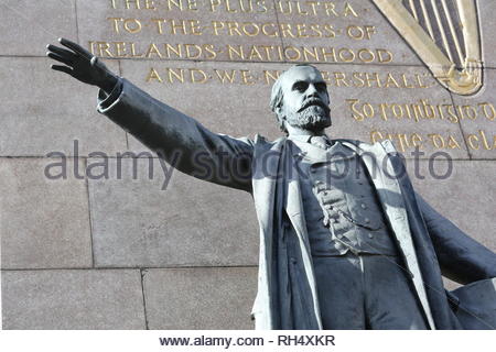 Una parziale ripresa della Parnell monumwnt a Dublino per il fallito leader della Irish Home regola il movimento di C.S. Parnell Foto Stock