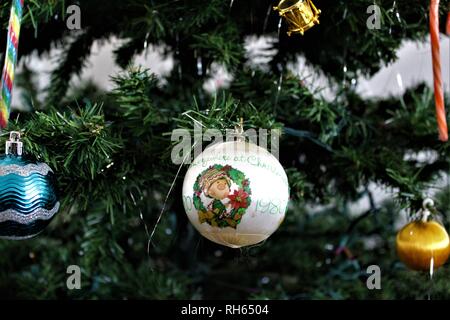 Natale 1980 ornamento Foto Stock
