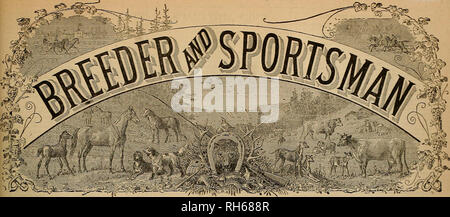 . Allevatore e sportivo. I cavalli. Vol. IV. No. 12. N° 508 MONTGOMERY STREET. SAN FRANCISCO, SABATO, MAE. 22, 1884. Si prega di notare che queste immagini vengono estratte dalla pagina sottoposta a scansione di immagini che possono essere state migliorate digitalmente per la leggibilità - Colorazione e aspetto di queste illustrazioni potrebbero non perfettamente assomigliano al lavoro originale. San Francisco, California. : [S. n. ] Foto Stock