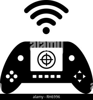 Vettore di controllo remoto drone icona. Moderno e semplice piatto illustrazione vettoriale per sito web o mobile app. Isolato su bianco. Illustrazione Vettoriale