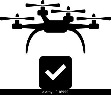 Vettore icona drone. Moderno e semplice piatto illustrazione vettoriale per sito web o mobile app. Isolato su bianco. Illustrazione Vettoriale