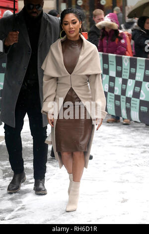 Nicole Scherzinger arrivando al talk show "Serie di Costruzione nella costruzione di Studio. New York, 30.01.2019 | Utilizzo di tutto il mondo Foto Stock