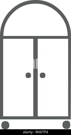 Icona di credenza. Elementi di arredo e la relativa icona. Qualità Premium graphic design. Segni e simboli di contorno icona raccolta per siti web, web design. Illustrazione Vettoriale
