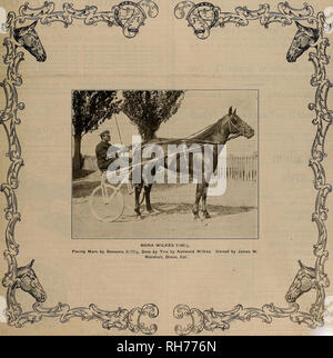 . Allevatore e sportivo. I cavalli. VOLUME LI. No. 10. Sabato 7 settembre, 1907. Abbonamento-?3,00 all'anno. Si prega di notare che queste immagini vengono estratte dalla pagina sottoposta a scansione di immagini che possono essere state migliorate digitalmente per la leggibilità - Colorazione e aspetto di queste illustrazioni potrebbero non perfettamente assomigliano al lavoro originale. San Francisco, California. : [S. n. ] Foto Stock