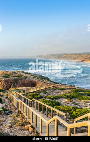 Incredibilmente bella wild Praia da Bordeira, accanto a Carrapateira, Algarve, PORTOGALLO Foto Stock