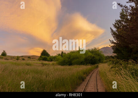 Moody skies in Patagonia, Argentina Foto Stock