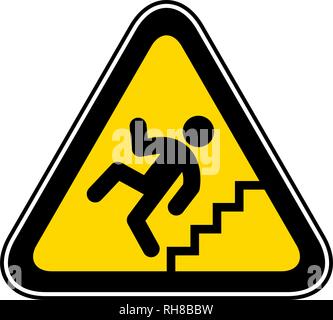 Spia triangolare simbolo di pericolo Illustrazione Vettoriale