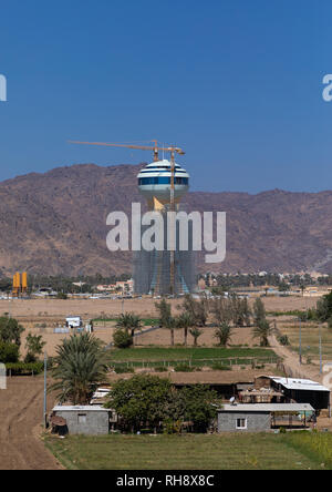 Nuovo water tower in costruzione, Najran provincia Najran, Arabia Saudita Foto Stock