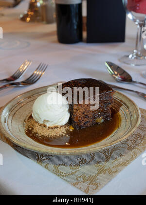 Sticky Toffee Pudding. Foto Stock