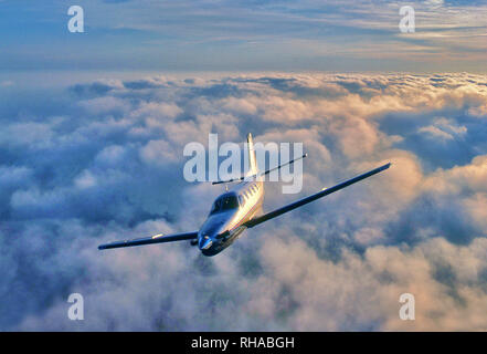 TBM 700 pressurizzato turboelica aereo privato Foto Stock