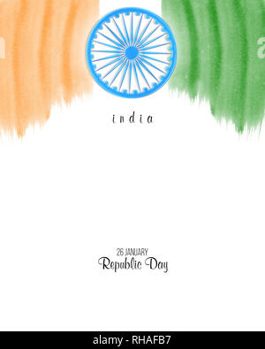 Repubblica indiana giorno concetto con 26 gennaio. Foto Stock