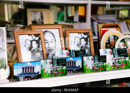 Hanoi, Vietnam - 12 gennaio 2015 - foto ricordo di Ho Chi Minh Foto Stock