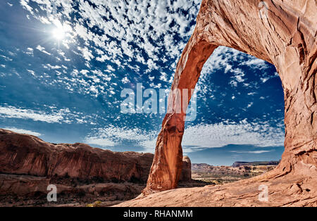 Arco di Corona, Moab, Utah, Stati Uniti d'America, Nord America arco di corona, Moab, Utah, USA, Nordamerika Foto Stock