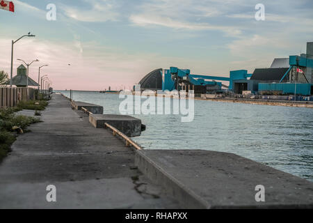 Vista del porto di Goderich in Ontario, Canada. Foto Stock