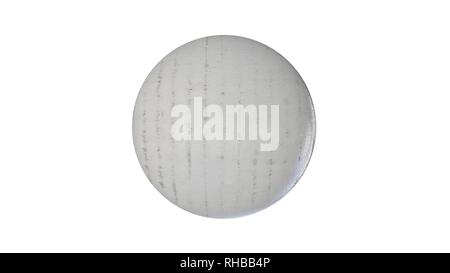 3D rendering di un shpere con struttura isolata su uno sfondo bianco Foto Stock