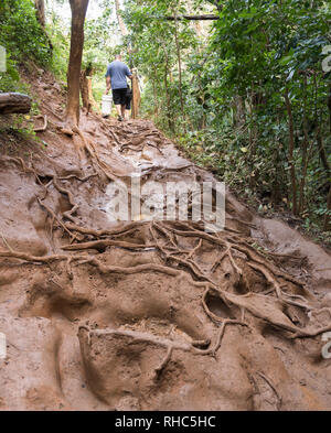 Molto difficile cammino di Queens bagno sulla costa vicino a Princeville Kauai Foto Stock