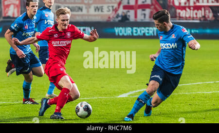 Enschede, Paesi Bassi. , . Calcio, Keuken Kampioen Divisie Matthew Smith di FC Twente Credit: arancione foto vof/Alamy Live News Foto Stock