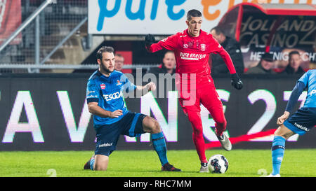 Enschede, Paesi Bassi. , . Calcio, Keuken Kampioen Divisie Aitor Cantalapiedra di FC Twente Credit: arancione foto vof/Alamy Live News Foto Stock