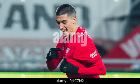 Enschede, Paesi Bassi. , . Calcio, Keuken Kampioen Divisie Aitor Cantalapiedra di FC Twente Credit: arancione foto vof/Alamy Live News Foto Stock