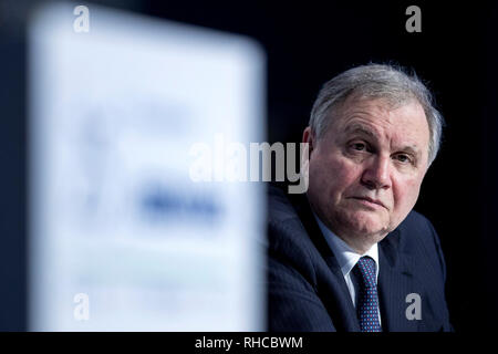 Foto di Roberto Monaldo / LaPresse 02-02-2019 Roma Economia 25mo Congresso Assiom Forex Nella foto il Governatore della Banca d'Italia Ignazio Visco Foto Roberto Monaldo / LaPresse 02-02-2019 Roma (Italia) 25 Assiom Forex congress nella foto Ignazio Visco Foto Stock