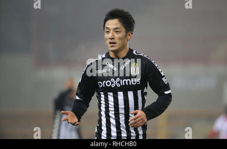 Mouscron, Belgio.. 2° febbraio 2019. MOUSCRON, Belgio - 01 febbraio : Ryota Morioka di Charleroi durante la Jupiler Pro League Match Day 24 tra Royal Excel Mouscron e Sporting Charleroi nel febbraio 01, 2019 in (foto di Vincent Van Doornick/Isosport) Foto Stock