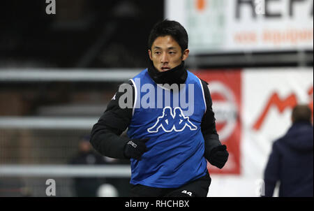 Mouscron, Belgio.. 2° febbraio 2019. MOUSCRON, Belgio - 01 febbraio : Ryota Morioka di Charleroi durante la Jupiler Pro League Match Day 24 tra Royal Excel Mouscron e Sporting Charleroi nel febbraio 01, 2019 in (foto di Vincent Van Doornick/Isosport) Foto Stock