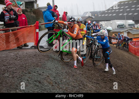 2° febbraio 2019. Bogense, Danimarca Worldchampionships Cyclecross Maud Kaptheijns Credit: arancione foto vof/Alamy Live News Foto Stock