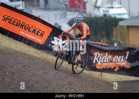 2° febbraio 2019. Bogense, Danimarca Worldchampionships Cyclecross Denise Betsema Credit: arancione foto vof/Alamy Live News Foto Stock