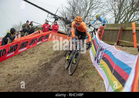2° febbraio 2019. Bogense, Danimarca Worldchampionships Cyclecross Noè Vreeswijk Credit: arancione foto vof/Alamy Live News Foto Stock