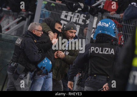 Eintracht sostenitori scontri Roma 13-12-2018 stadio olimpico Calcio Europa League 2018/2019 GRUPPO H Lazio - Eintracht Frankfurt Foto Antonietta Foto Stock