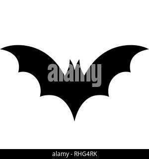 Bat fly black vampire halloween illustrazione silhouette Foto Stock