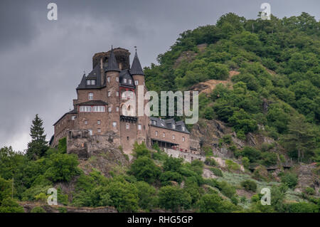 La Katz Burg al Loreley. Foto Stock