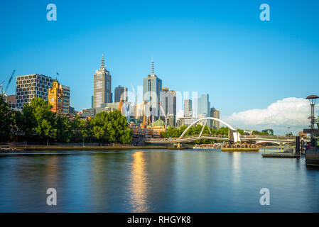 Città di Melbourne business district (CBD), Australia Foto Stock