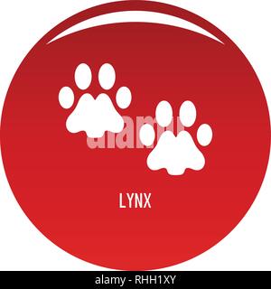 Lynx passo icona. Semplice illustrazione di lynx passo icona vettore per qualsiasi disegno rosso Illustrazione Vettoriale