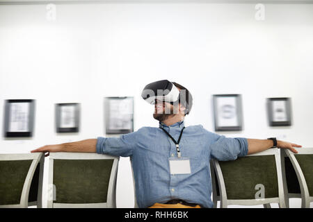 Tour VR in Museo Foto Stock