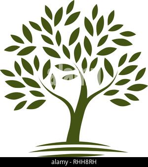 Albero Logo. ecologia, natura Icona o simbolo. Illustrazione Vettoriale Illustrazione Vettoriale