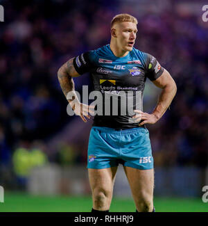 Cheshire, Regno Unito. 2° febbraio 2019. Betfred Super League Warrington lupi v Leeds rinoceronti Mikolaj Oledzki di Leeds rinoceronti. Credito: Touchlinepics/Alamy Live News Foto Stock