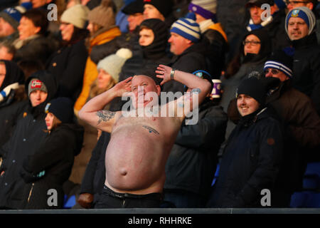 Ipswich, Regno Unito. 2° febbraio 2019. Sheffield Mercoledì ventola, Tango - Ipswich Town v Sheffield Mercoledì, Sky scommessa campionato, Portman Road, Ipswich - 2 Febbraio 2019 solo uso editoriale - DataCo restrizioni si applicano Credito: Giornata immagini limitata/Alamy Live News Foto Stock